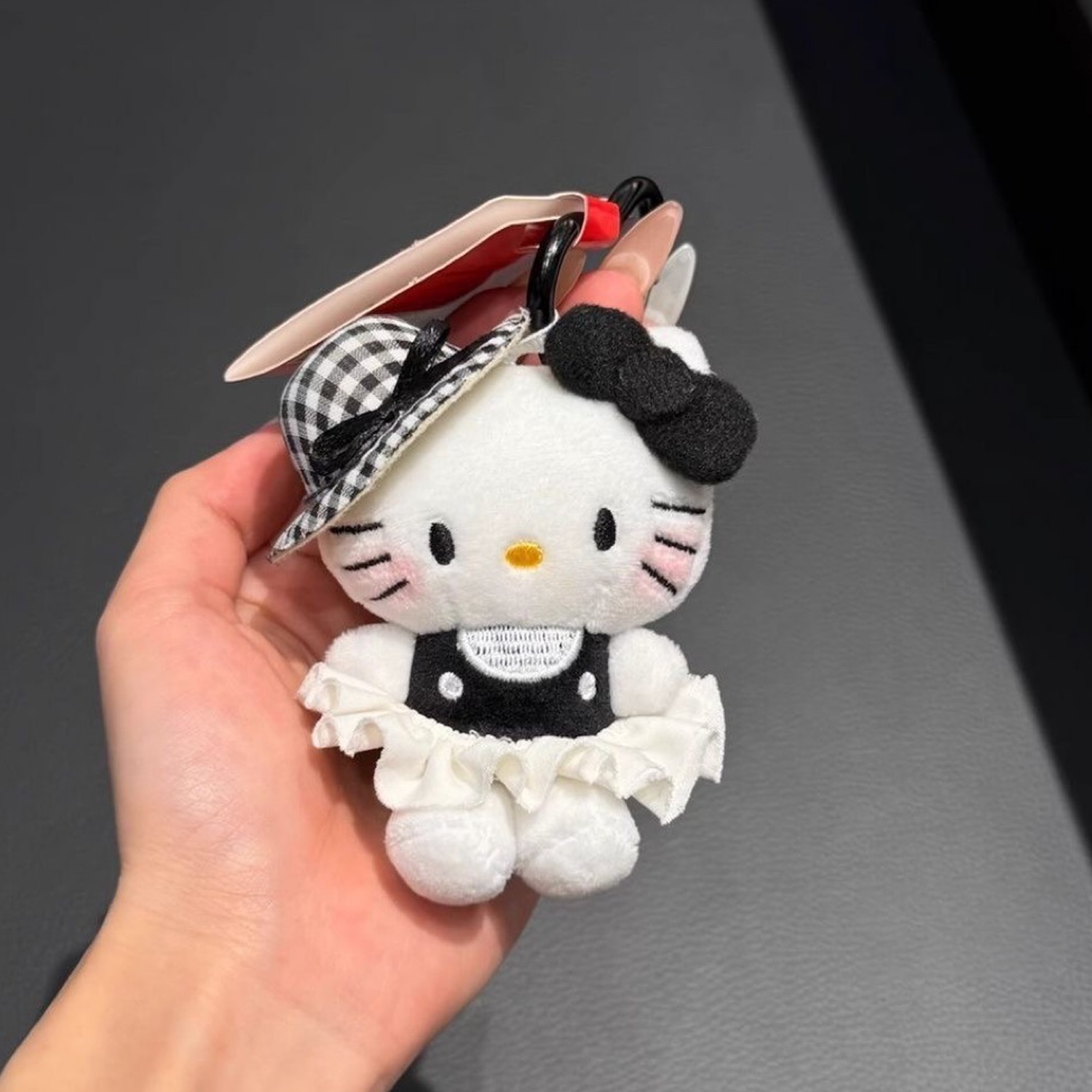 Luxury Bags And Accessories - Plaid Skirt Cherry Blossom Kitty Pendant