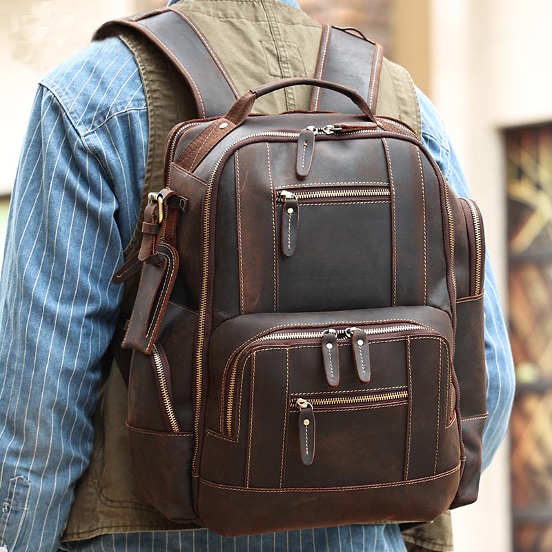 Luxury Bags That Fit Laptop - Fashion Luxury Backpack Men Genuine Leather