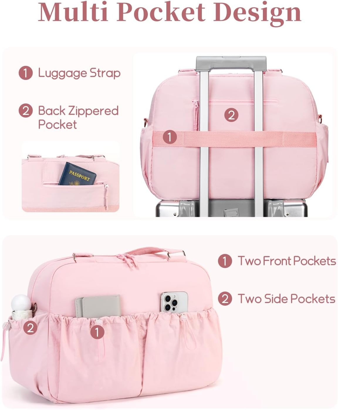 Carry On Duffle Bag With 15.6  - Weekender Bag Duffle recension och pris
