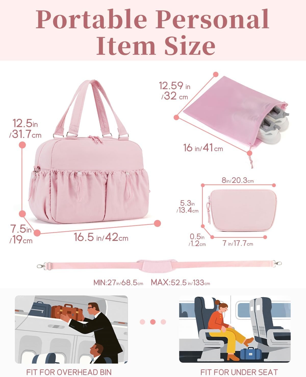 Carry On Duffle Bag With 15.6  - Weekender Bag Duffle recension och pris