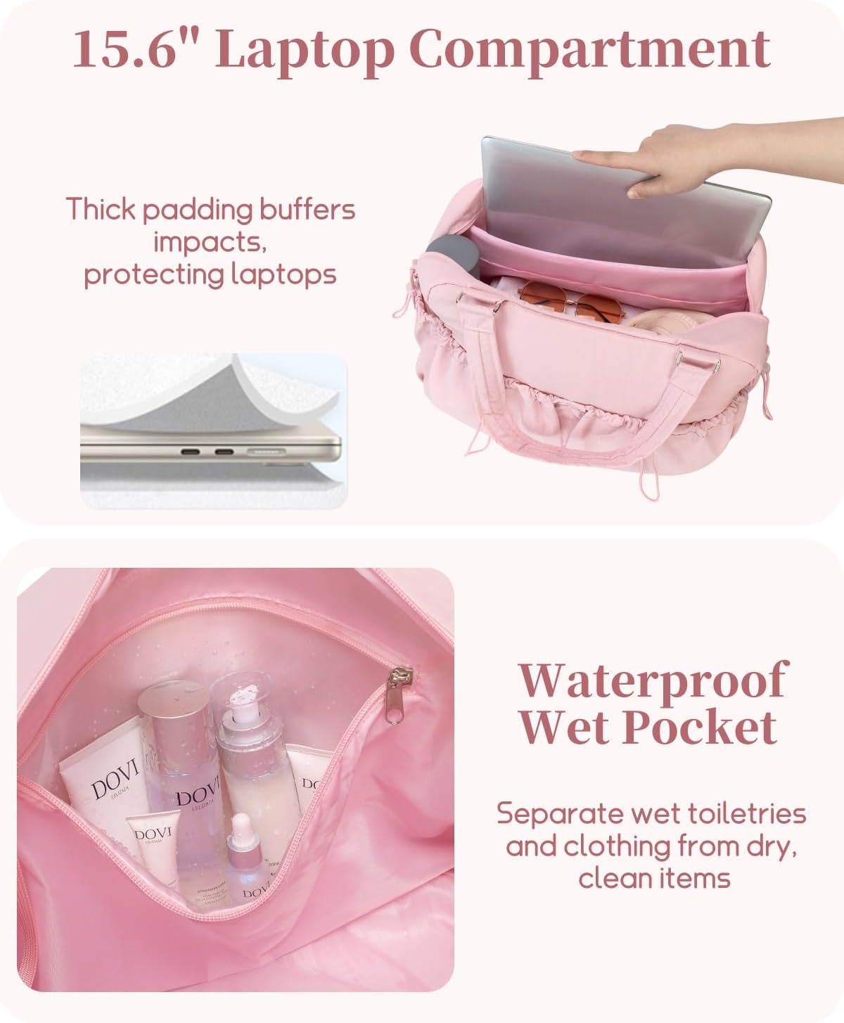 Carry On Duffle Bag With 15.6  - Weekender Bag Duffle recension och pris