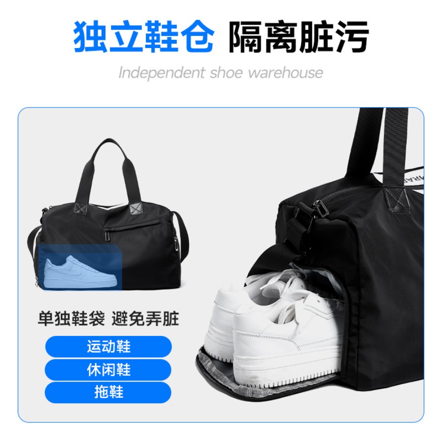 【New Arrival】Sleek Black Nylon - Weekender Bag Duffle recension och pris