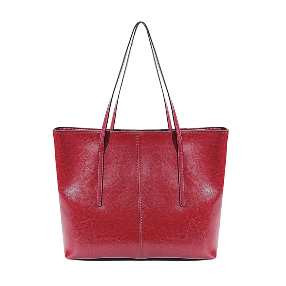 Oil Wax Cowhide Tote Bag Women - Luxury Bags Vintage recension och pris