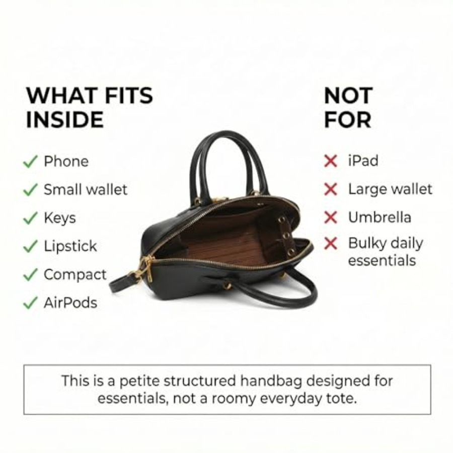 Genuine Leather Satchel Crossb - Structured Handbag Top Handle recension och pris