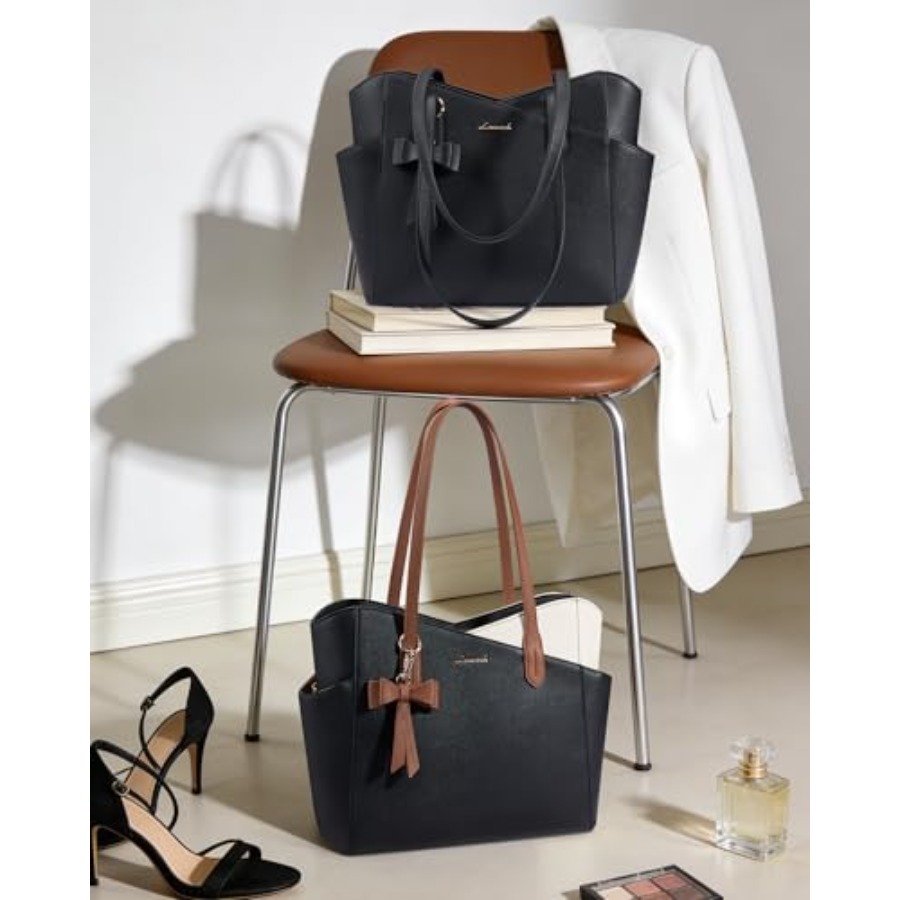 LOVEVOOK Tote Purse for Women, - Structured Handbag Top Handle recension och pris