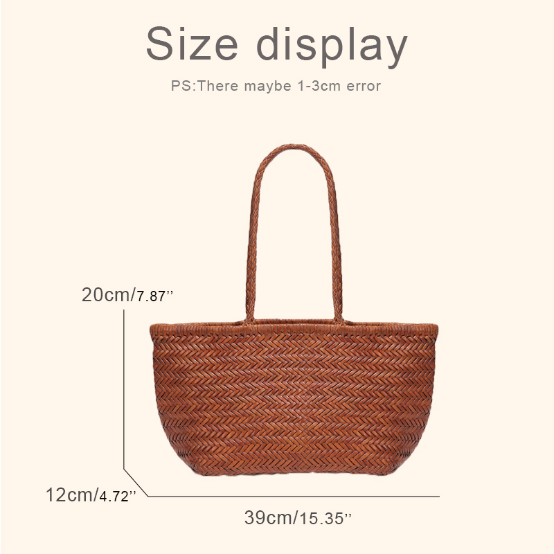 Genuine Leather Handwoven Tote - Luxury Bags Vintage recension och pris