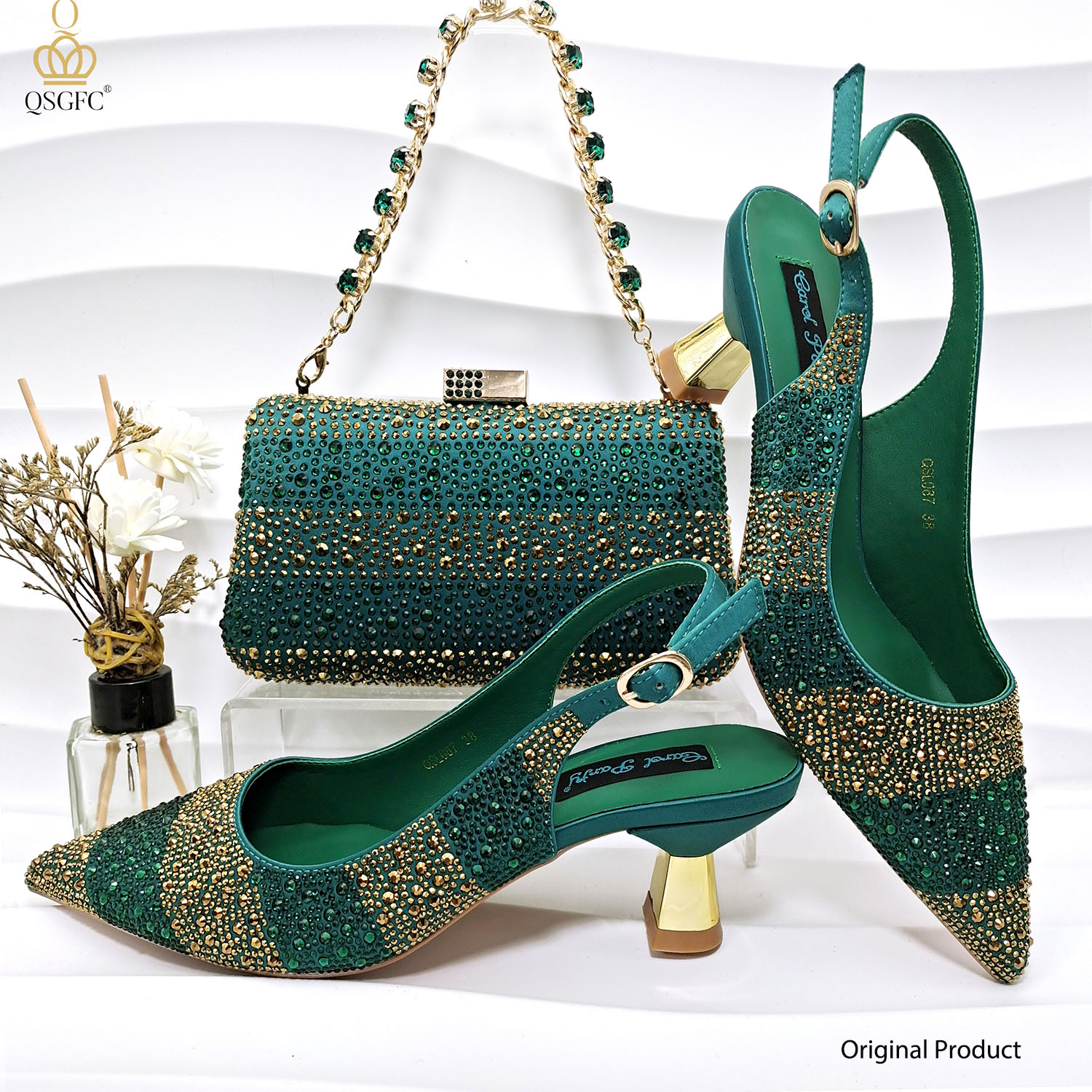 2026 Nigerian Women Heel Ladie - Luxury Bags Green recension och pris
