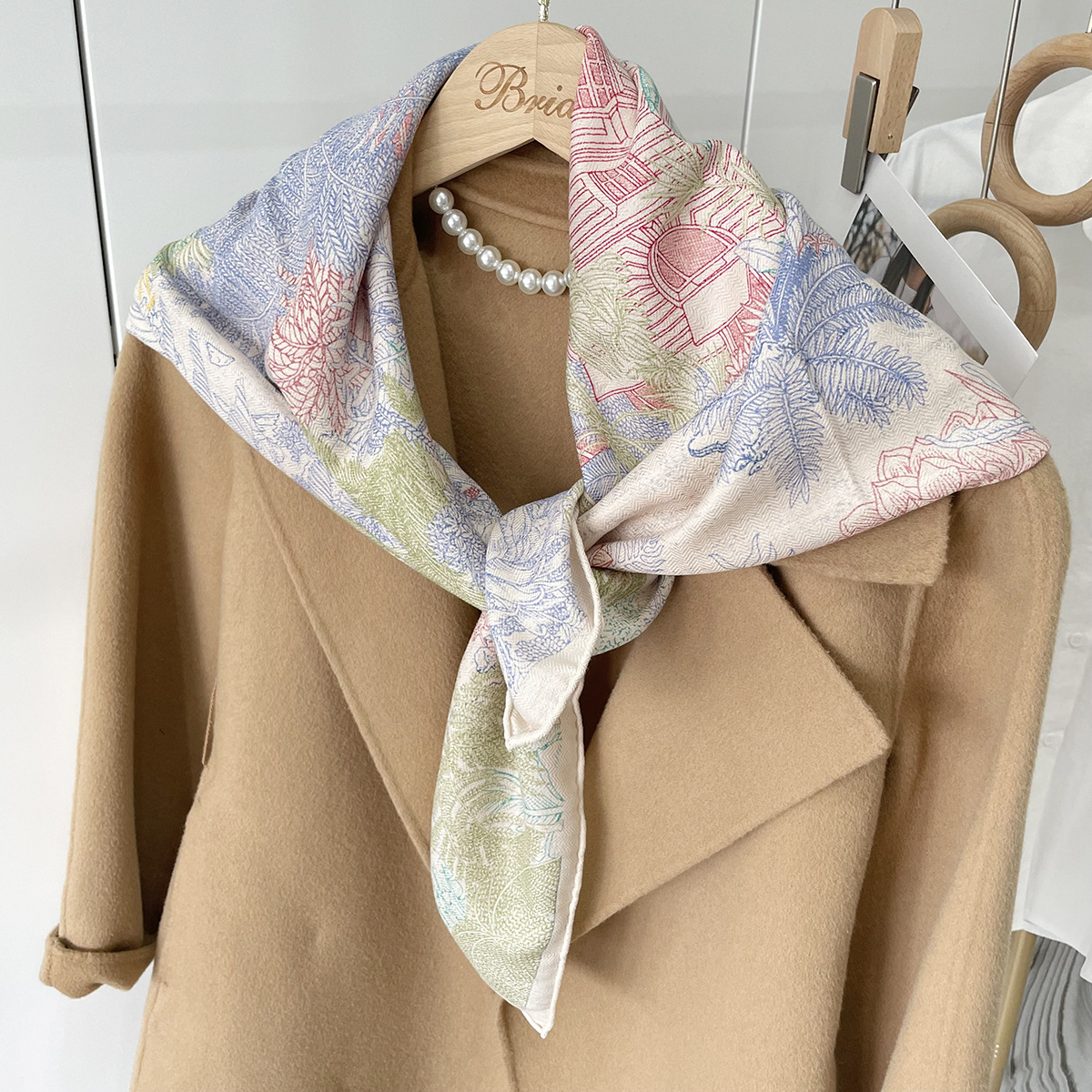 90CM Silk Wool Scarf Women Hea - Luxury Bags And Accessories recension och pris