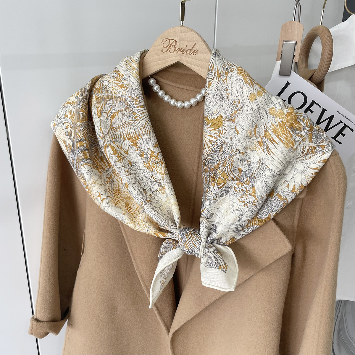 90CM Silk Wool Scarf Women Hea - Luxury Bags And Accessories recension och pris