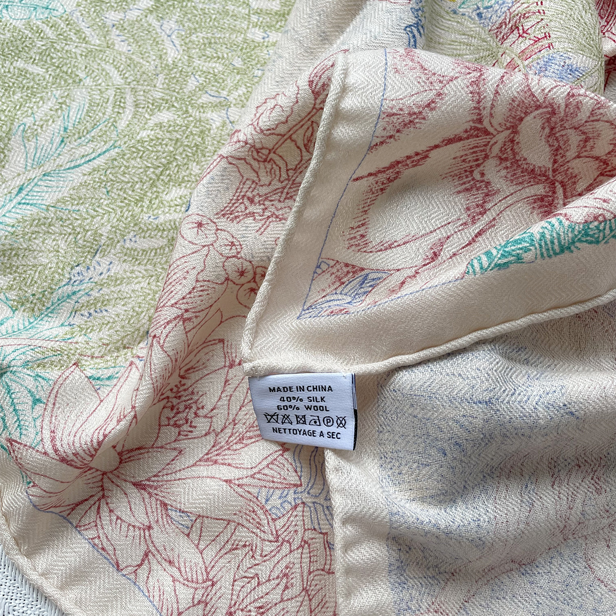 90CM Silk Wool Scarf Women Hea - Luxury Bags And Accessories recension och pris
