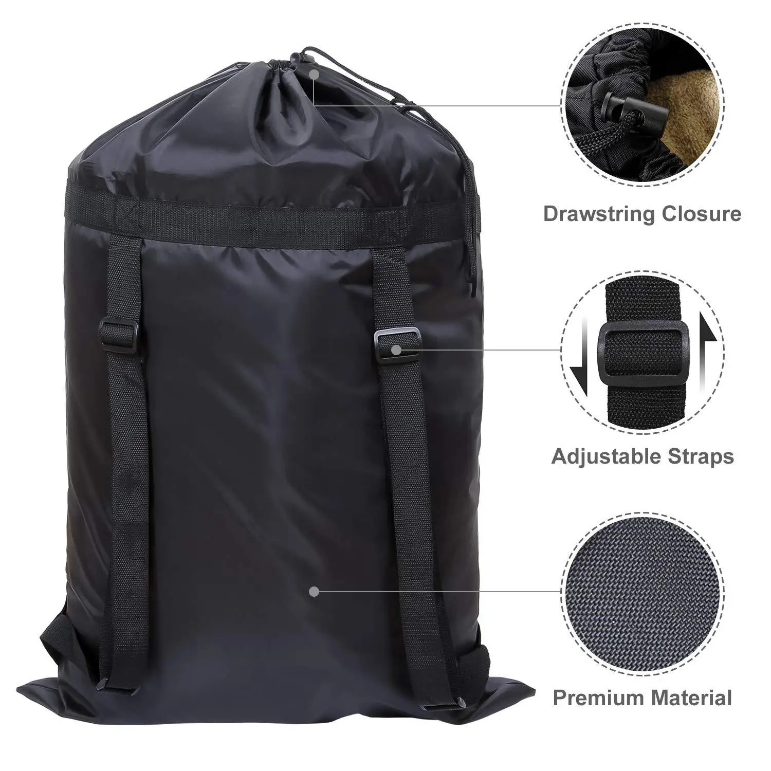 Black Oversized Polyester Wate - Weekender Bag Duffle recension och pris