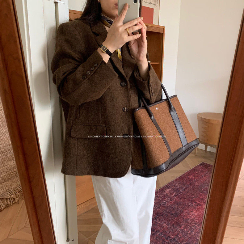 JIAERDI Retro Weave Tote Bag W - Luxury Bags Vintage recension och pris