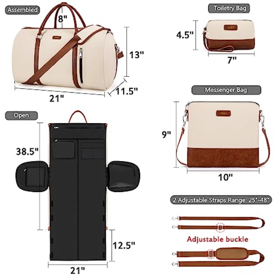 Convertible 2-in-1 Garment Bag - Weekender Bag Duffle recension och pris