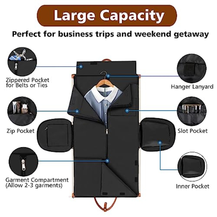 Convertible 2-in-1 Garment Bag - Weekender Bag Duffle recension och pris