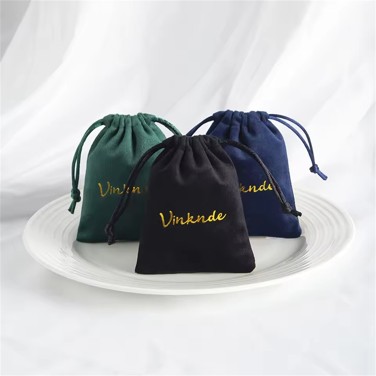 100pcs Green Velvet Packaging  - Luxury Bags Green recension och pris