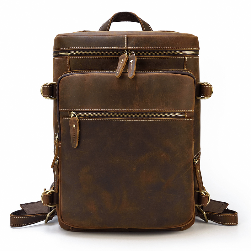 Large Leather Backpack Men Lux - Luxury Bags That Fit Laptop recension och pris