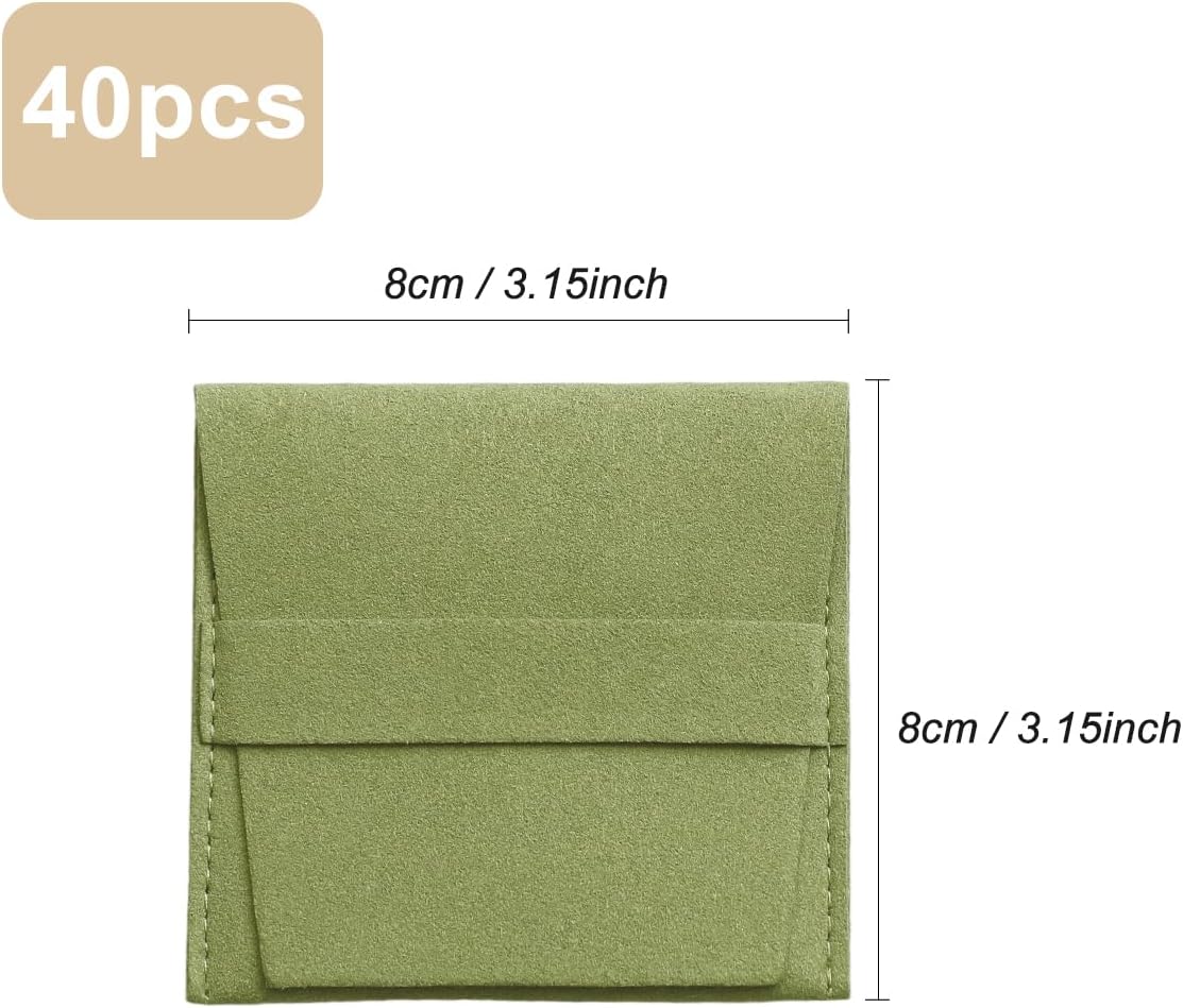 40pcs Green Microfiber Jewelry - Luxury Bags Green recension och pris