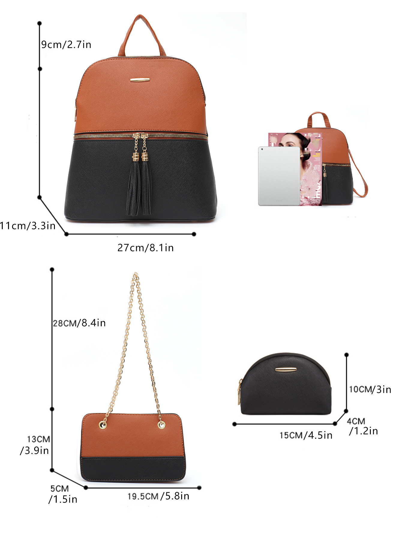 4 PCS Bags Set Women's Fashion - Luxury Bags And Accessories recension och pris