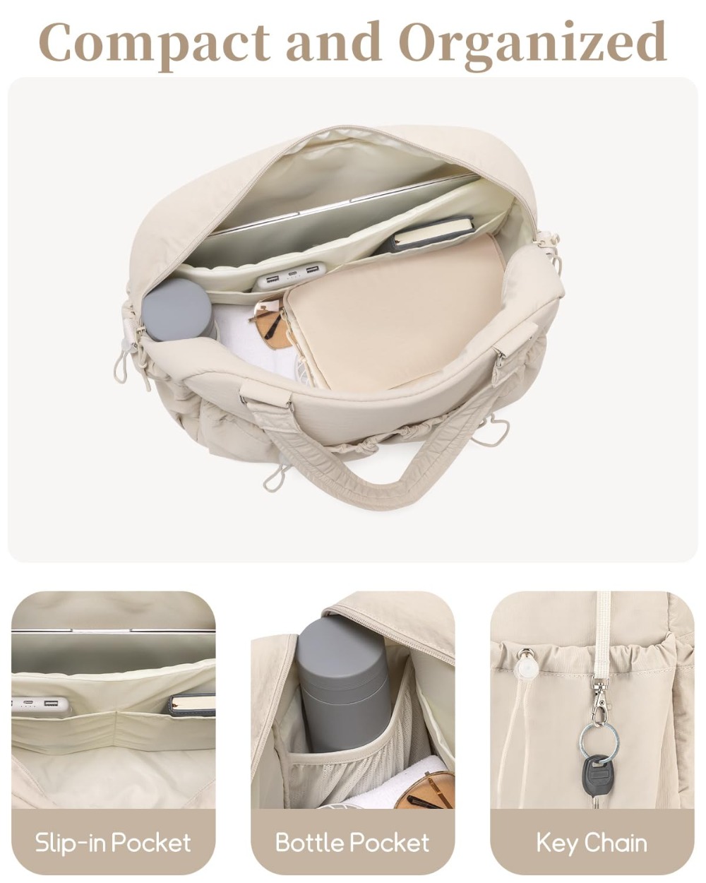 Kabaqoo 15.6 Inch Laptop Gym B - Weekender Bag Duffle recension och pris