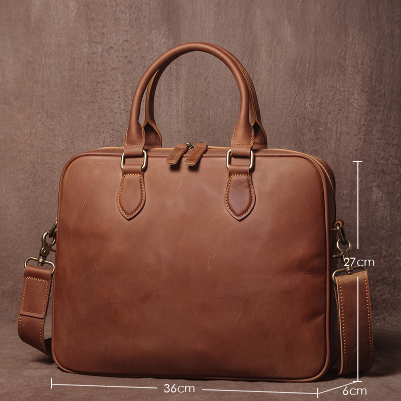 GURO Men Crazy Horse Cowhide B - Luxury Bags That Fit Laptop recension och pris