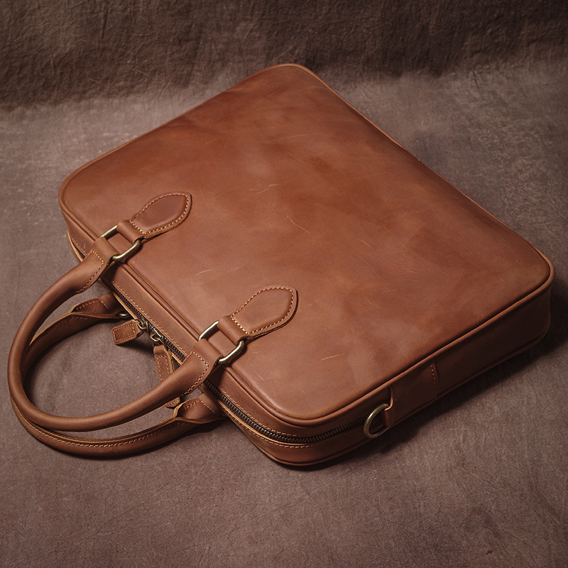 GURO Men Crazy Horse Cowhide B - Luxury Bags That Fit Laptop recension och pris