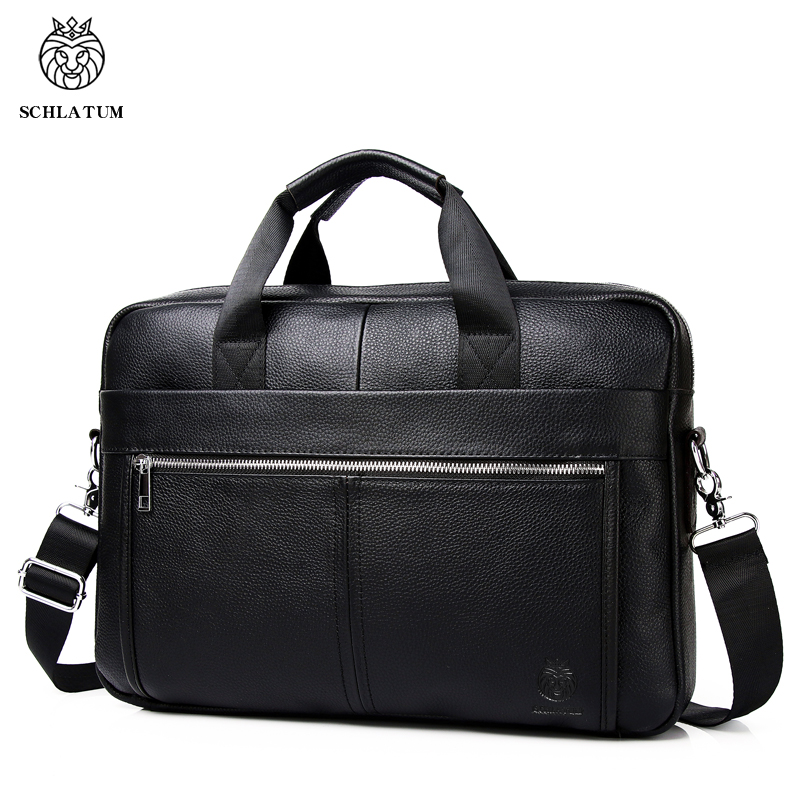 SCHLATUM Genuine Leather Brief - Luxury Bags That Fit Laptop recension och pris