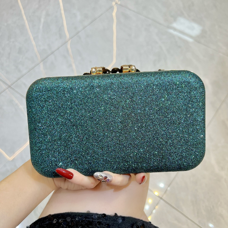 Fashion Diamond-Encrusted Clut - Luxury Bags Green recension och pris