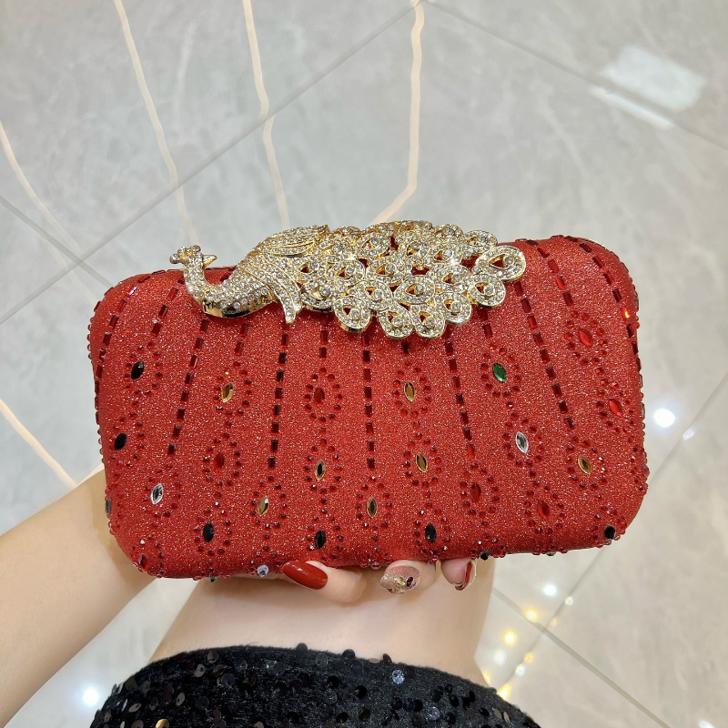 Fashion Diamond-Encrusted Clut - Luxury Bags Green recension och pris