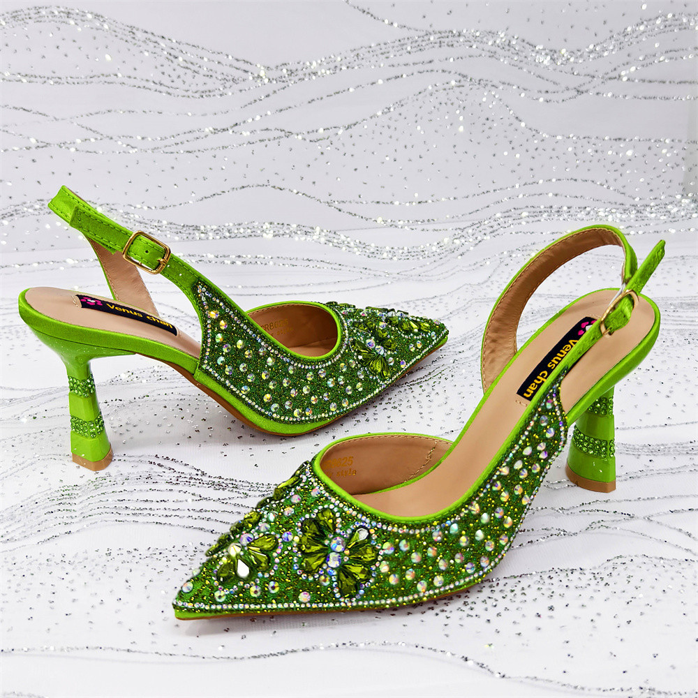 Luxury Green Rhinestone Party  - Luxury Bags Green recension och pris