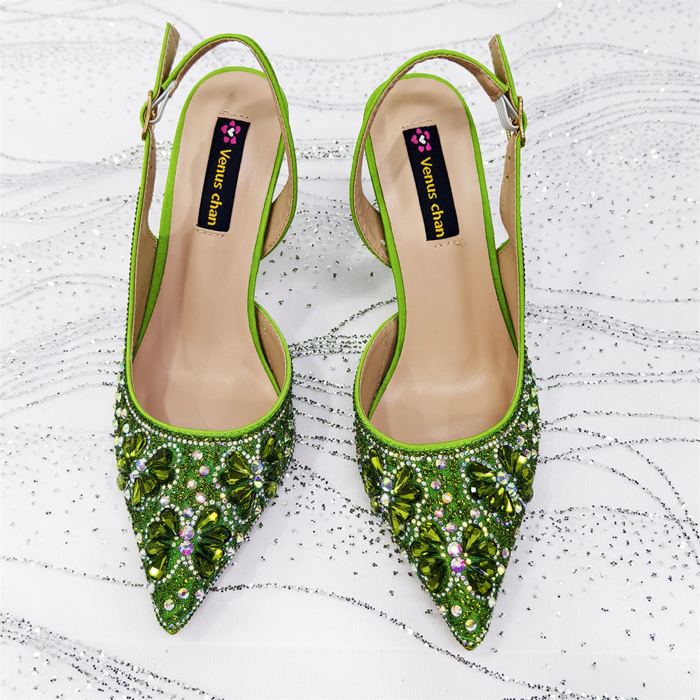 Luxury Green Rhinestone Party  - Luxury Bags Green recension och pris
