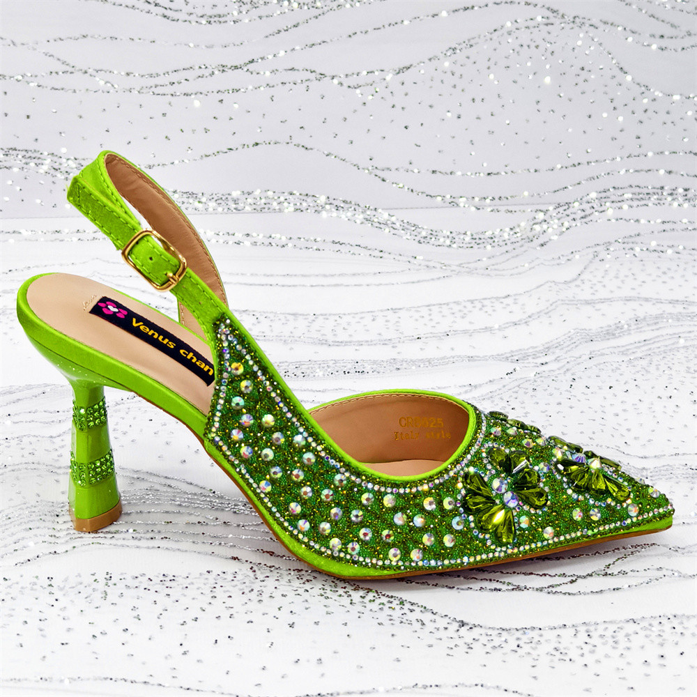 Luxury Green Rhinestone Party  - Luxury Bags Green recension och pris