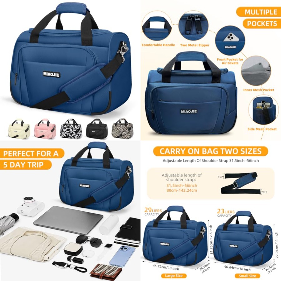 Underseat Carry On Luggage Lig - Weekender Bag Duffle recension och pris